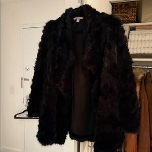 Black faux fur